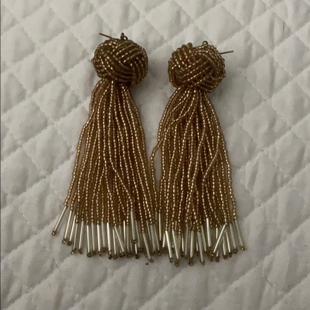 Gold tassel earrings